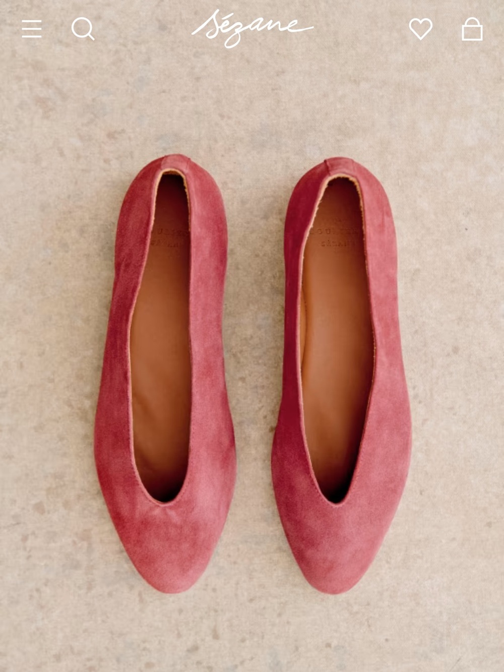 MATILDA LOW BALLERINAS Rose Suede Ballet Flats